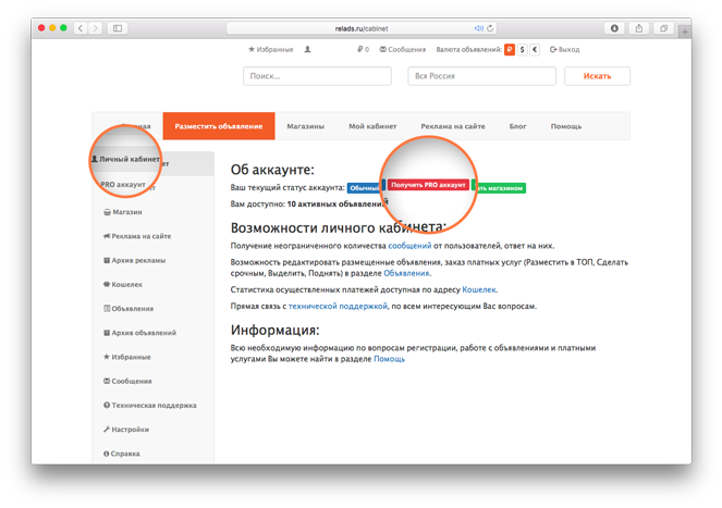 Получить Аккаунт PRO на проекте Chastnik